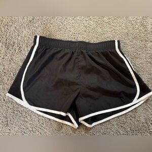 Women's Black and White Athletic Shorts